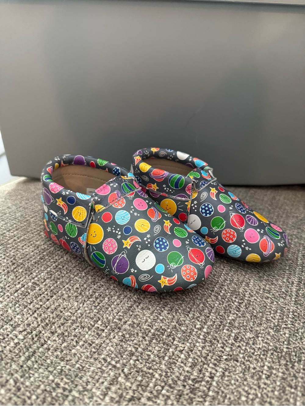 Kids Space Planet Slip-On Shoes in Multicolor